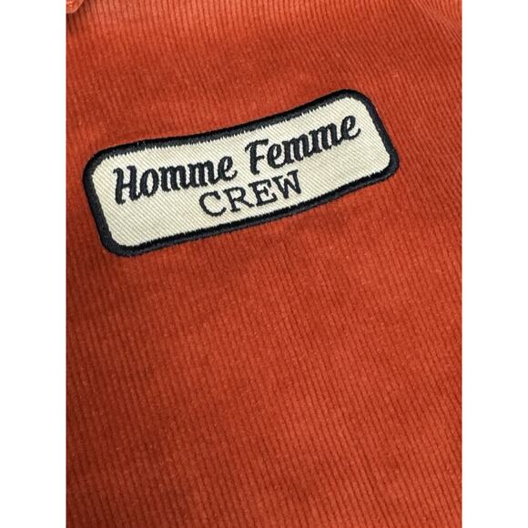 Vintage Homme + Femme Crew Large Orange Corduroy Men’s Jacket Casual Classic - Picture 7 of 14